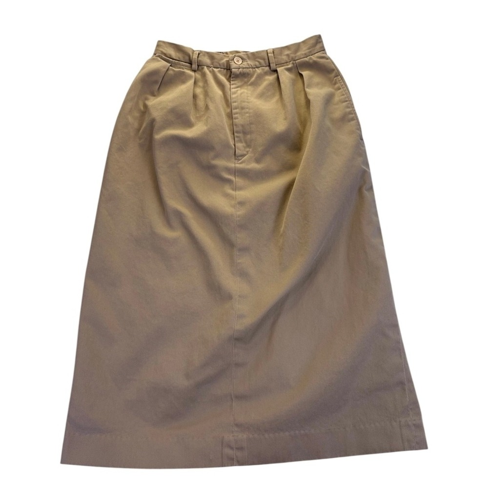 Ralph Lauren Olive-Tan Midi Skirt